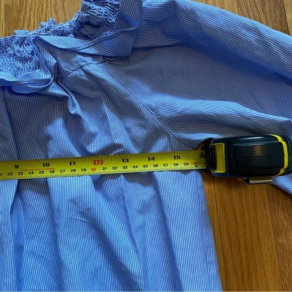 Primark Light Blue Ruffled Off-Shoulder Blouse - Picture 5 of 6